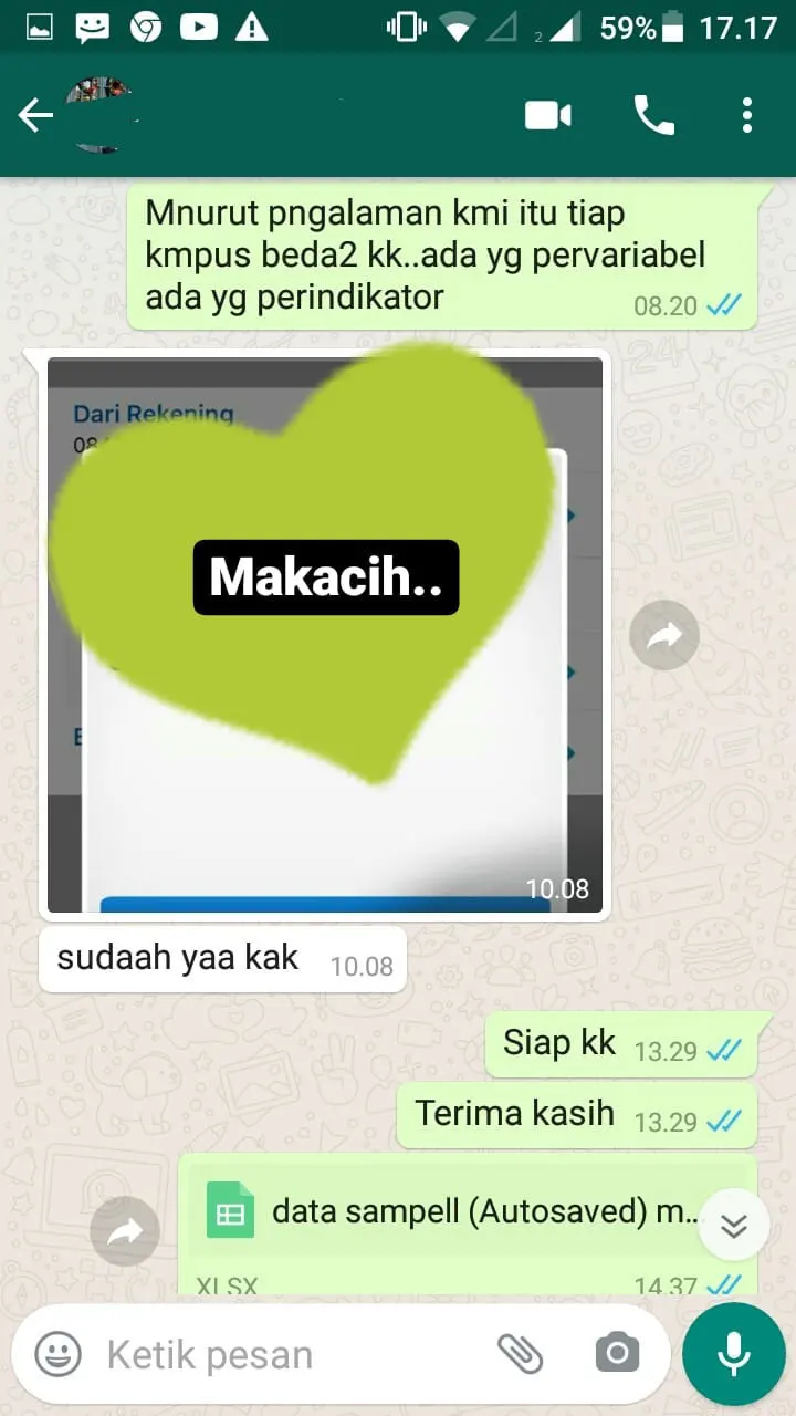 Testimoni jasa pengolah data sempel harga murah Testimoni jasa pengolah data sempel harga murah